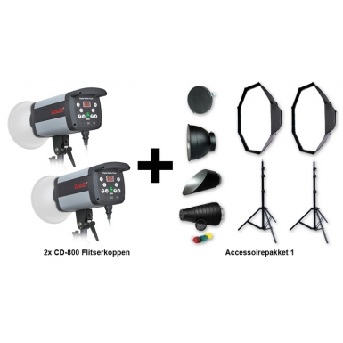 Bresser flitsset: 2 x CD-800 + Aktiepakket 1